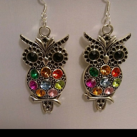 ❣️FREE W.P Rhinestone Owl🦉Dangle Earrings✨ - Picture 3 of 7